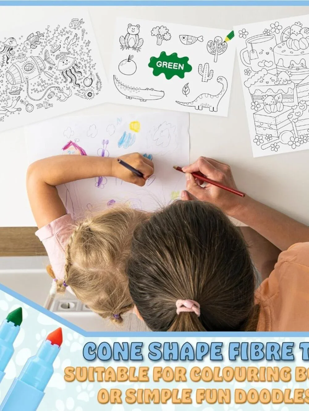 Bluey 48 Piece Washable Felt Tip Pens Kids Coloring Art Supplies Marker Set  Cre